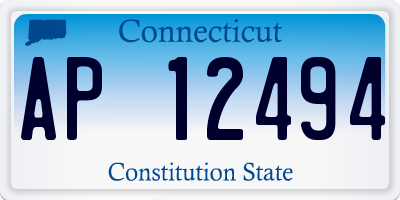 CT license plate AP12494