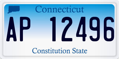 CT license plate AP12496