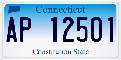 CT license plate AP12501