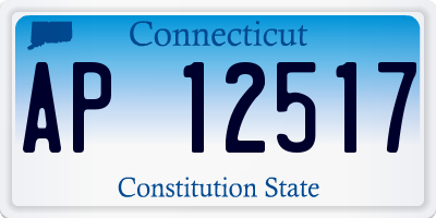 CT license plate AP12517