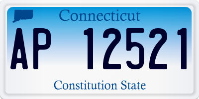 CT license plate AP12521