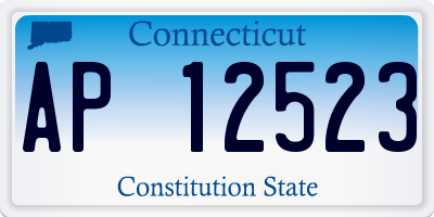 CT license plate AP12523
