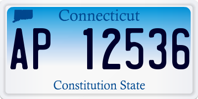 CT license plate AP12536
