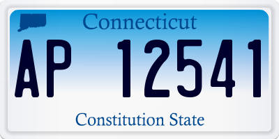 CT license plate AP12541
