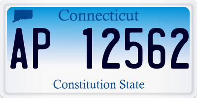 CT license plate AP12562