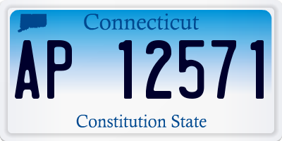 CT license plate AP12571