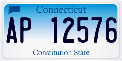 CT license plate AP12576