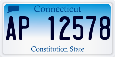 CT license plate AP12578