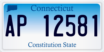CT license plate AP12581