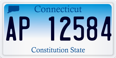CT license plate AP12584