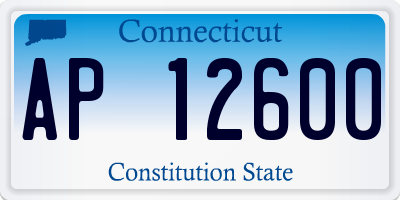 CT license plate AP12600