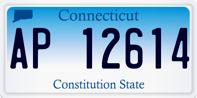 CT license plate AP12614