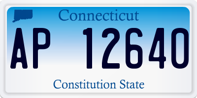CT license plate AP12640