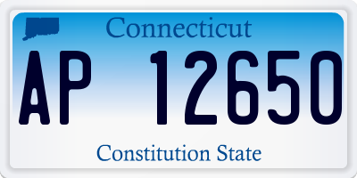 CT license plate AP12650