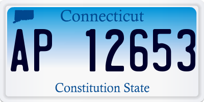 CT license plate AP12653