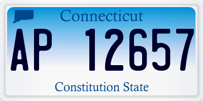 CT license plate AP12657