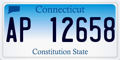 CT license plate AP12658