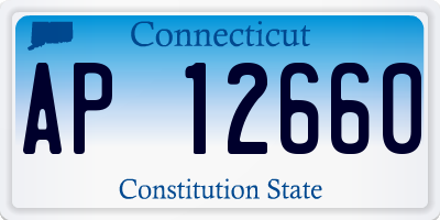 CT license plate AP12660