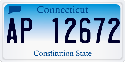 CT license plate AP12672