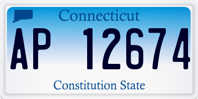 CT license plate AP12674