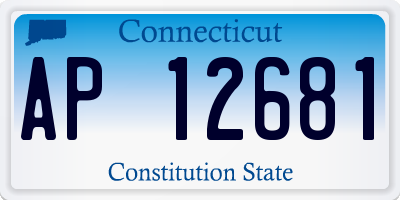 CT license plate AP12681