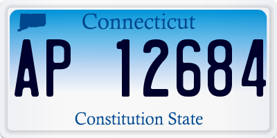 CT license plate AP12684