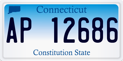 CT license plate AP12686