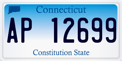 CT license plate AP12699