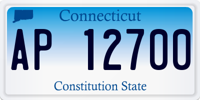 CT license plate AP12700