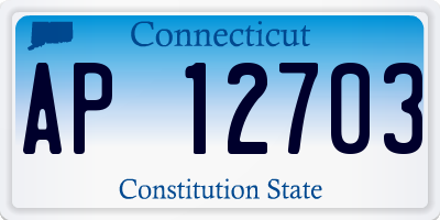 CT license plate AP12703