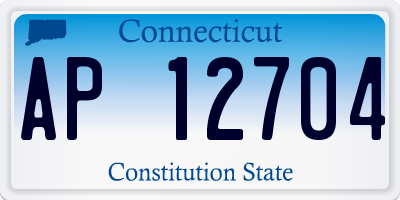 CT license plate AP12704
