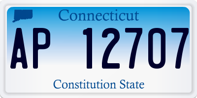 CT license plate AP12707