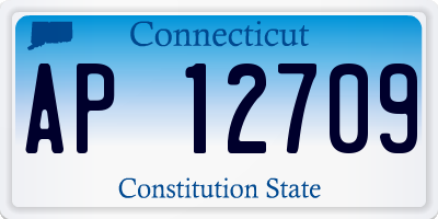 CT license plate AP12709