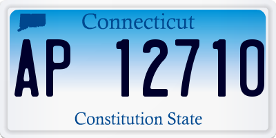 CT license plate AP12710