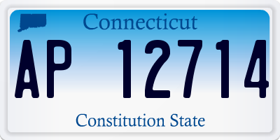 CT license plate AP12714