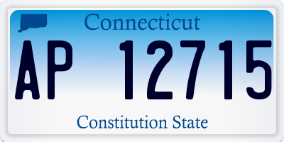 CT license plate AP12715