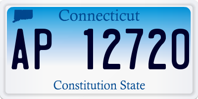 CT license plate AP12720