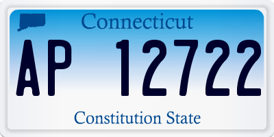 CT license plate AP12722