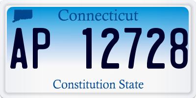 CT license plate AP12728