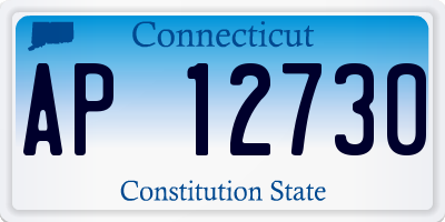 CT license plate AP12730