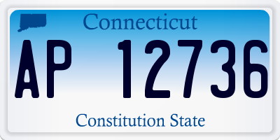 CT license plate AP12736