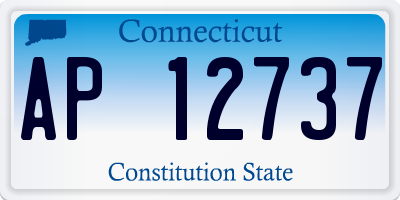 CT license plate AP12737