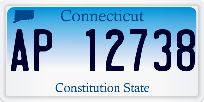 CT license plate AP12738