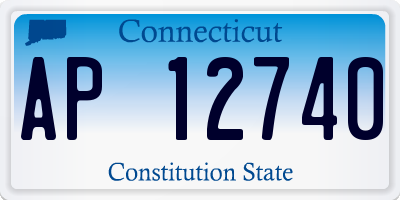 CT license plate AP12740