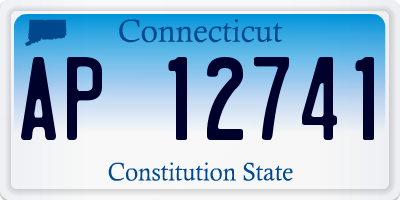 CT license plate AP12741