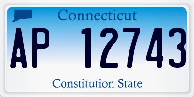 CT license plate AP12743