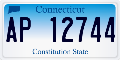 CT license plate AP12744