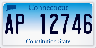 CT license plate AP12746