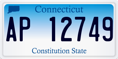 CT license plate AP12749
