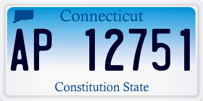 CT license plate AP12751